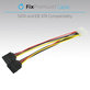 FixPremium - Napajalni kabel - IDE ATA / 2x SATA