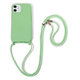 FixPremium - Silikonski ovitek z vrvico za iPhone 11, zelen