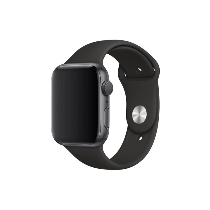FixPremium - Silikonski pašček za Apple Watch (42, 44, 45 in 49mm), črn