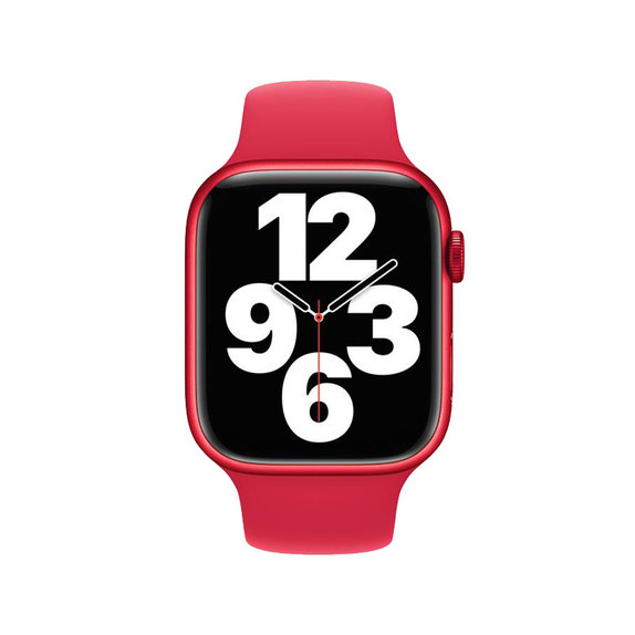 FixPremium - Silikonski pas za Apple Watch (38, 40 in 41mm), rdeč