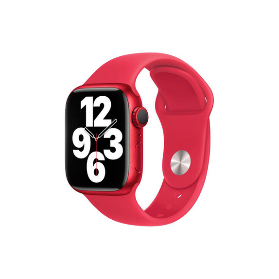 FixPremium - Silikonski pas za Apple Watch (38, 40 in 41mm), rdeč