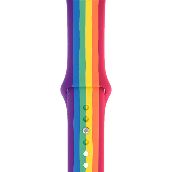 FixPremium - Silikonski pas za Apple Watch (42, 44, 45 in 49mm), pride