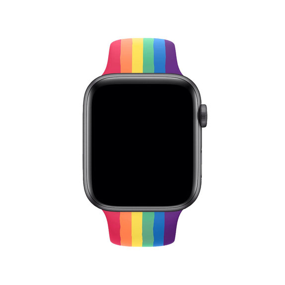 FixPremium - Silikonski pas za Apple Watch (42, 44, 45 in 49mm), pride