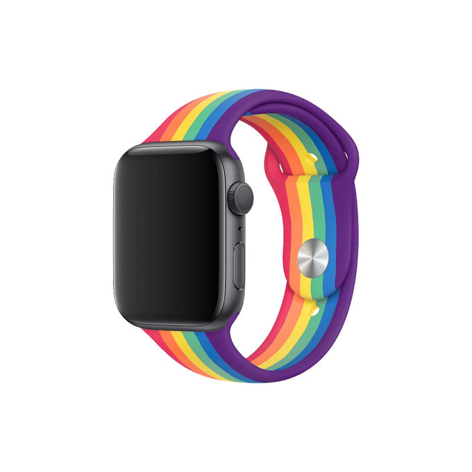 FixPremium - Silikonski pas za Apple Watch (42, 44, 45 in 49mm), pride