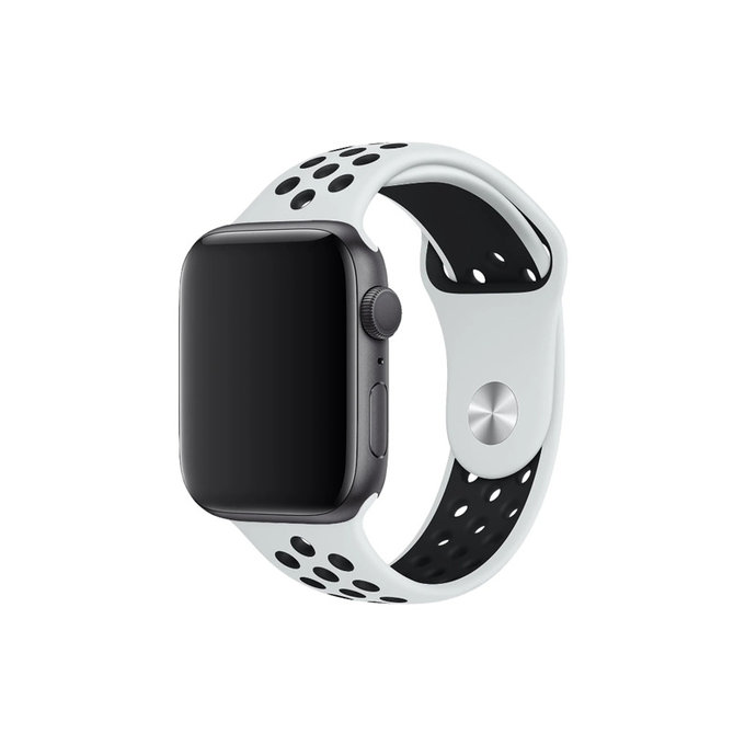 FixPremium - Silikonski športni pašček za Apple Watch (42, 44, 45 in 49mm), bel