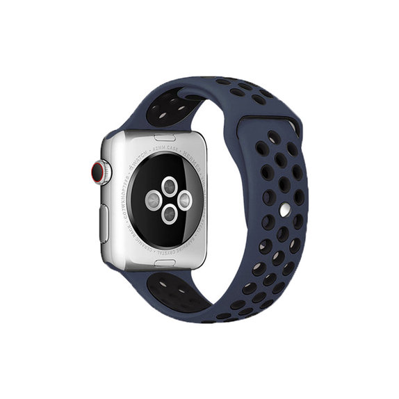 FixPremium - Silikonski športni pašček za Apple Watch (42, 44, 45 in 49mm), moder