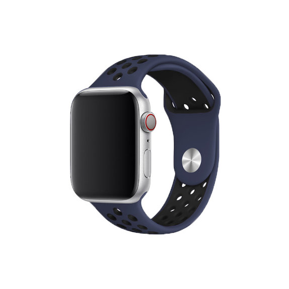 FixPremium - Silikonski športni pašček za Apple Watch (42, 44, 45 in 49mm), moder