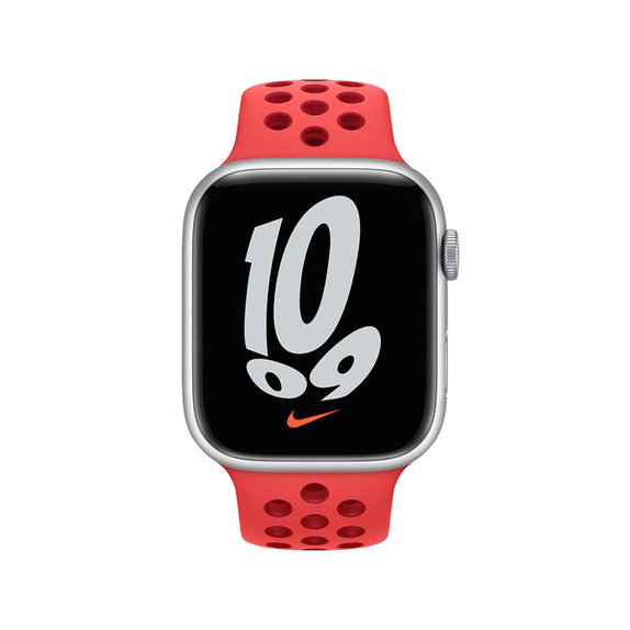 FixPremium - Silikonski športni pašček za Apple Watch (42, 44, 45 in 49mm), rdeč