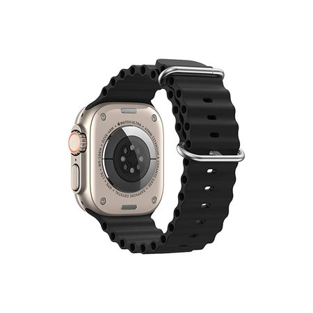FixPremium - Pašček Ocean Loop za Apple Watch (38, 40 in 41mm), črn