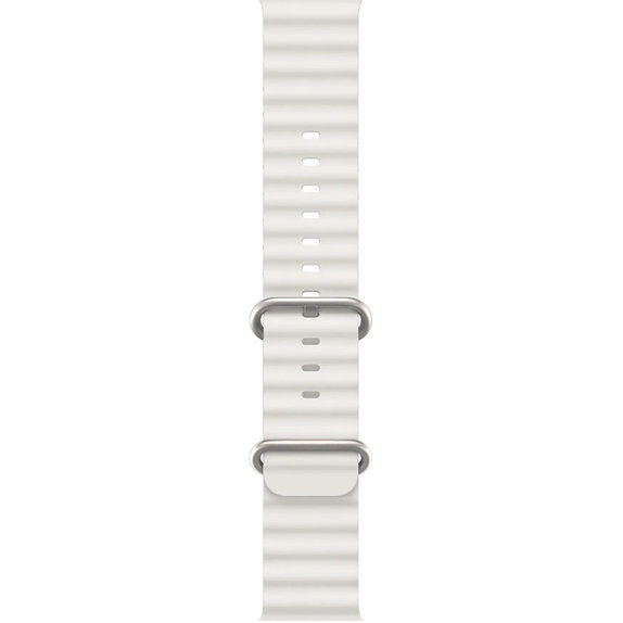 FixPremium - Pašček Ocean Loop za Apple Watch (42, 44, 45 in 49mm), bel