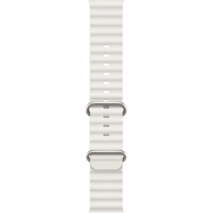 FixPremium - Pašček Ocean Loop za Apple Watch (42, 44, 45 in 49mm), bel