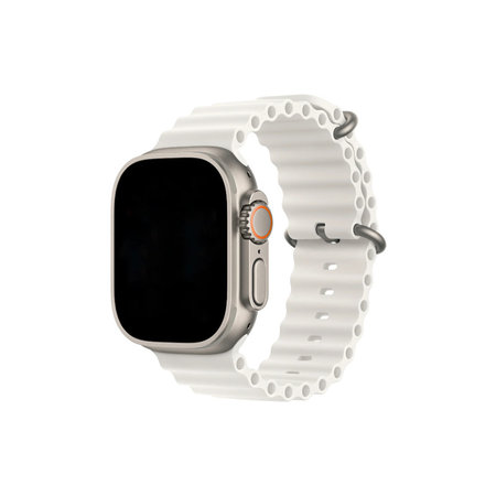 FixPremium - Ocean Loop pašček za Apple Watch (38, 40 in 41mm), bel