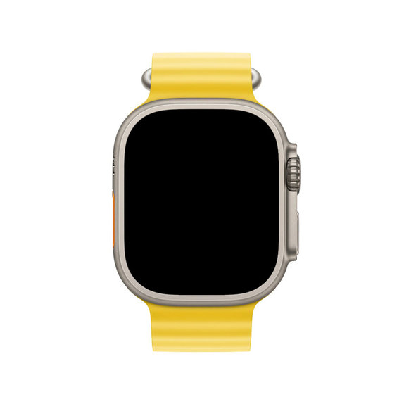 FixPremium - Pašček Ocean Loop za Apple Watch (42, 44, 45 in 49mm), rumen