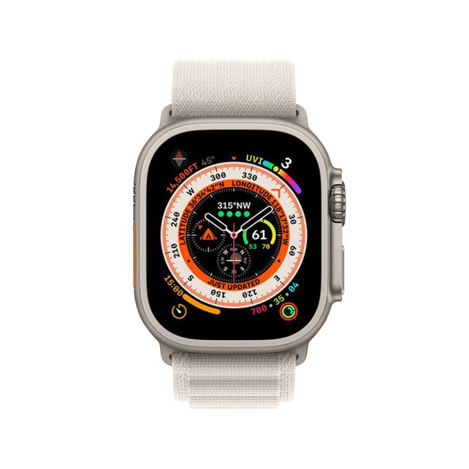 FixPremium - Pašček Alpine Loop za Apple Watch (42, 44, 45 in 49mm), starlight