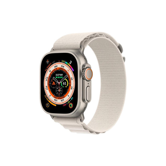 FixPremium - Pašček Alpine Loop za Apple Watch (42, 44, 45 in 49mm), starlight