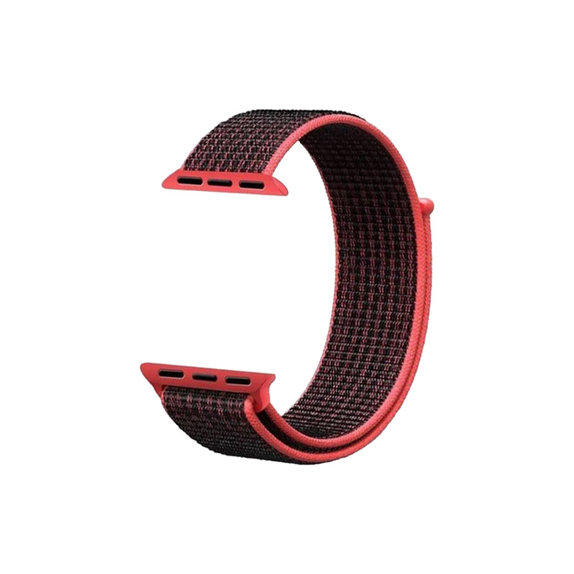 FixPremium - Najlonski pašček za Apple Watch (42, 44, 45 in 49mm), rdeč