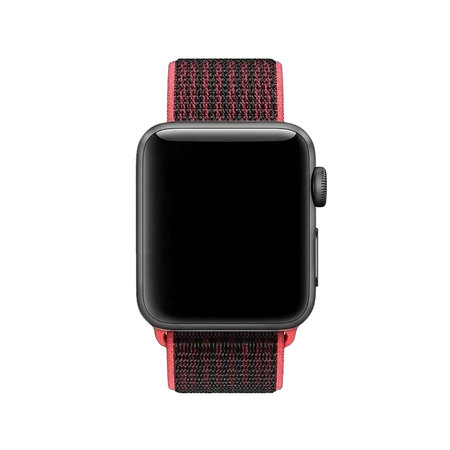 FixPremium - Najlonski pašček za Apple Watch (42, 44, 45 in 49mm), rdeč