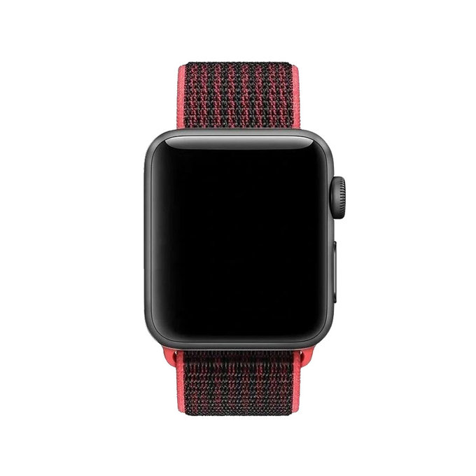FixPremium - Najlonski pašček za Apple Watch (38, 40 in 41mm), rdeč
