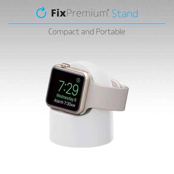 FixPremium - Silikonsko stojalo za Apple Watch, črno