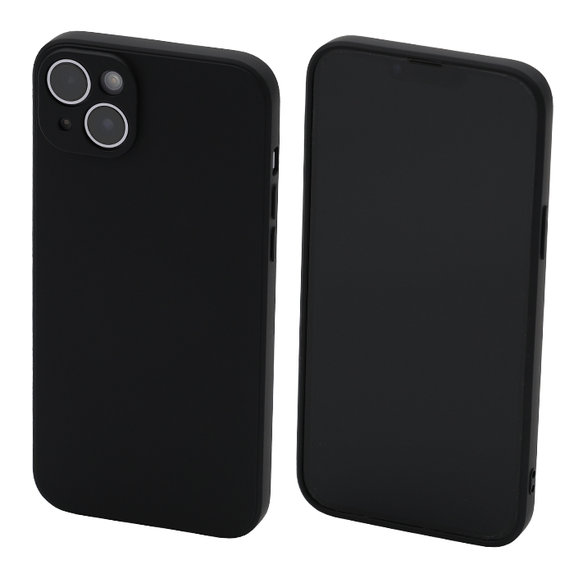 FixPremium - Gumiran ovitek za iPhone 14 Plus, črn