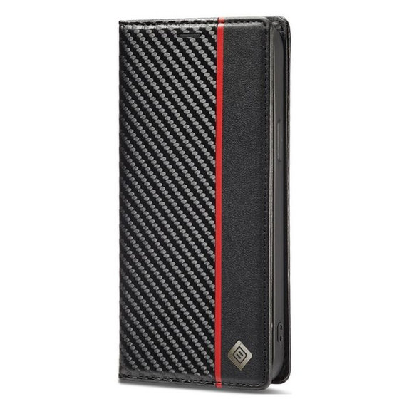 FixPremium - Ovitek Carbon Wallet za Xiaomi Redmi Note 12 5G, črn