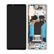 Sony Xperia 1 V - LCD zaslon + steklo na dotik + okvir (Silver) - A5060571A Genuine Service Pack