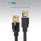FixPremium - Omrežni Kabel - RJ45 / RJ45 (1m), črn