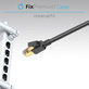 FixPremium - Omrežni Kabel - RJ45 / RJ45 (1m), črn
