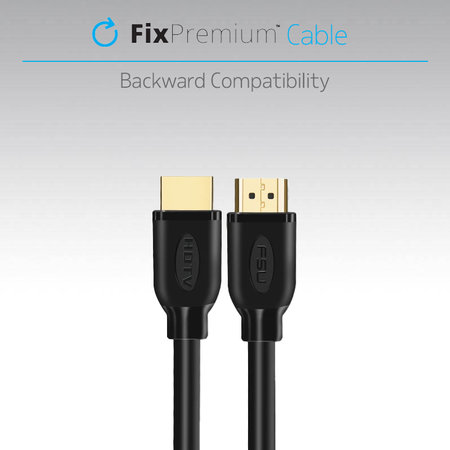 FixPremium - HDMI / HDMI kabel, HDMI 2.0 (1m), črn