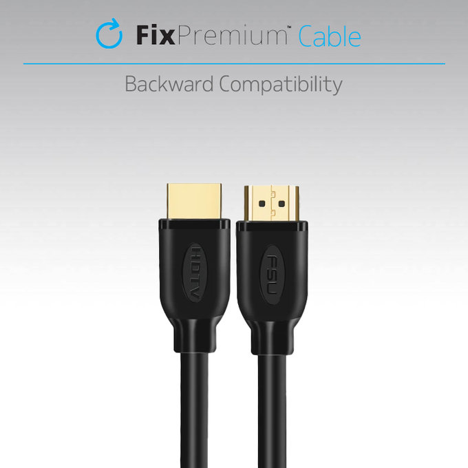 FixPremium - HDMI / HDMI kabel, HDMI 2.0 (1m), črn
