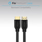 FixPremium - HDMI / HDMI kabel, HDMI 2.0 (1m), črn