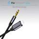 FixPremium - Lightning / Jack 3,5mm kabel (1 m), črn