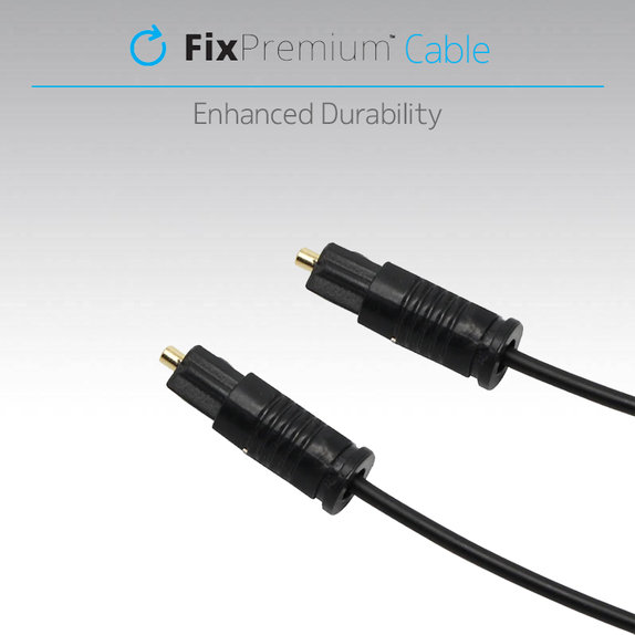 FixPremium - Avdio optični kabel (1m), črn