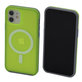 FixPremium - Ovitek Clear z MagSafe za iPhone 12 in 12 Pro, neon green