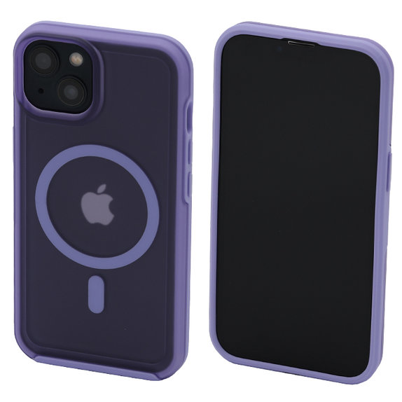 FixPremium - Ovitek Clear z MagSafe za iPhone 13, vijoličen