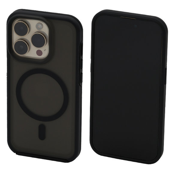 FixPremium - Ovitek Clear z MagSafe za iPhone 14 Pro, frost black