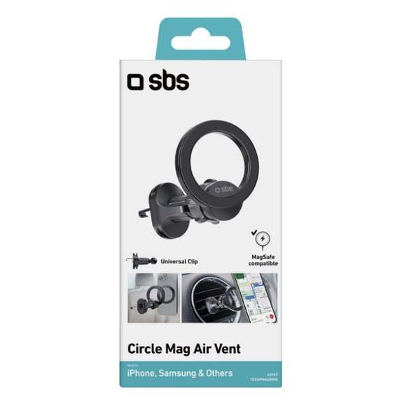 SBS - Nosilec za Avto CircleMag MagSafe, črna