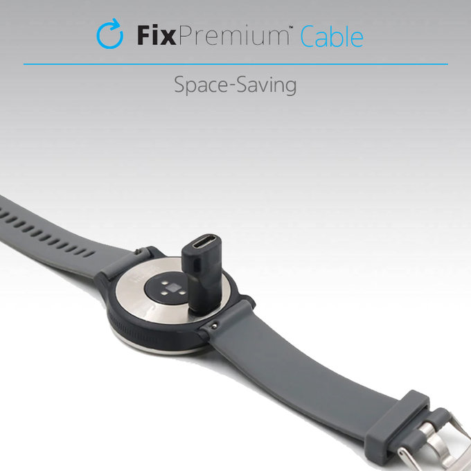 FixPremium - Redukcija Micro-USB na Garmin konektor za ure, črna