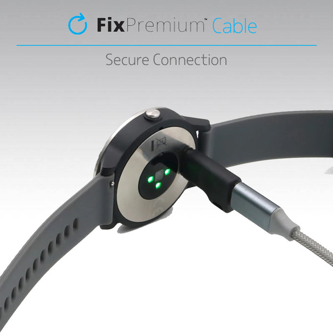 FixPremium - Redukcija Micro-USB na Garmin konektor za ure, črna
