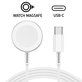 Magnetni hitri polnilec na USB-C kabel za Apple Watch, 1 m, plastika, bulk