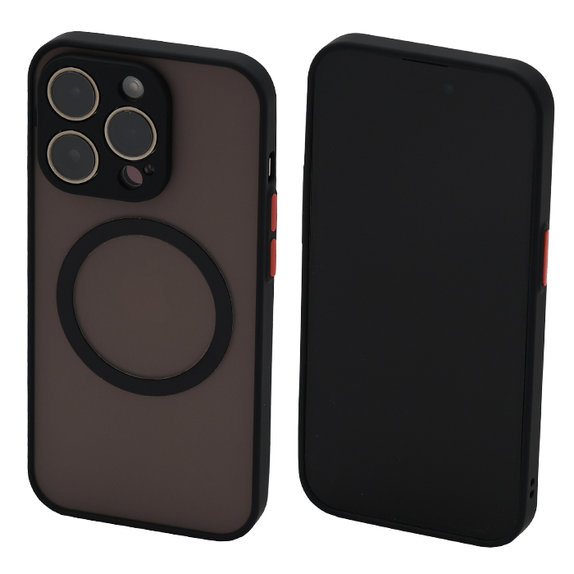 FixPremium - Ovitek Matte z MagSafe za iPhone 14 Pro Max, črna