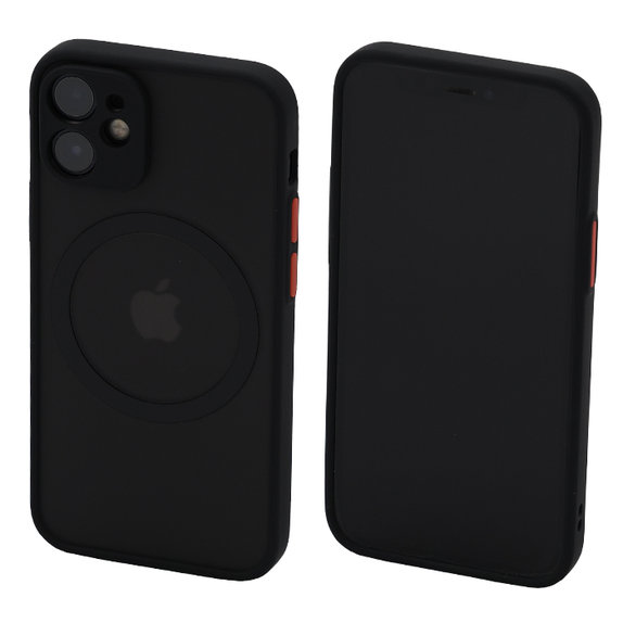 FixPremium - Ovitek Matte z MagSafe za iPhone 12 mini, črna