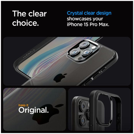 Spigen - Ovitek Ultra Hybrid za iPhone 15 Pro Max, Matte Black