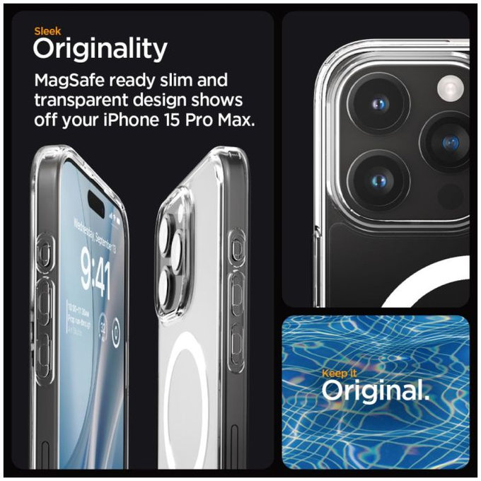 Spigen - Ovitek Ultra Hybrid z MagSafe za iPhone 15 Pro Max, bela