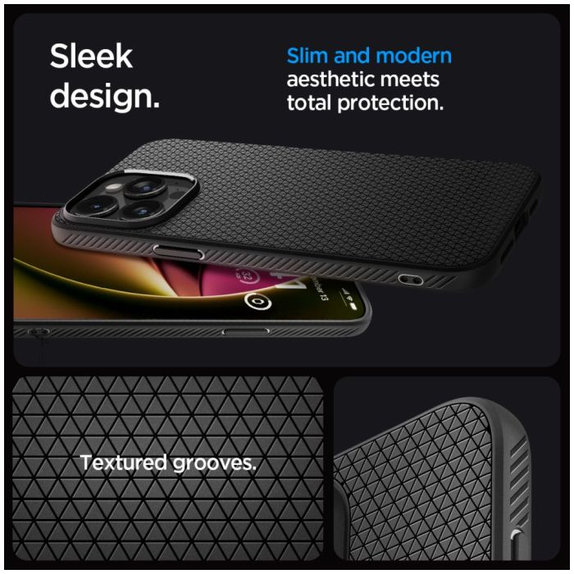 Spigen - Ovitek Liquid Air za iPhone 15 Pro, Matte Black