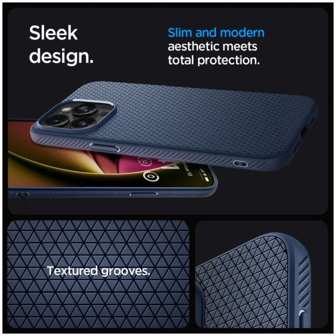 Spigen - Ovitek Liquid Air za iPhone 15 Pro, Navy Blue