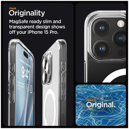 Spigen - Ovitek Ultra Hybrid z MagSafe za iPhone 15 Pro, bela