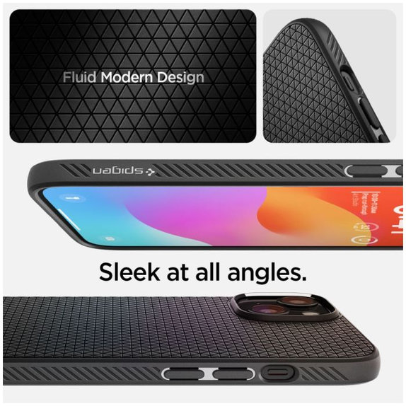 Spigen - Ovitek Liquid Air za iPhone 15, Matte Black