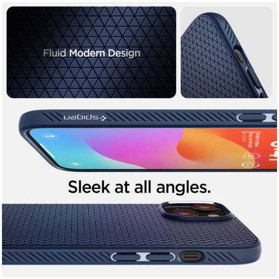 Spigen - Ovitek Liquid Air za iPhone 15, Navy Blue