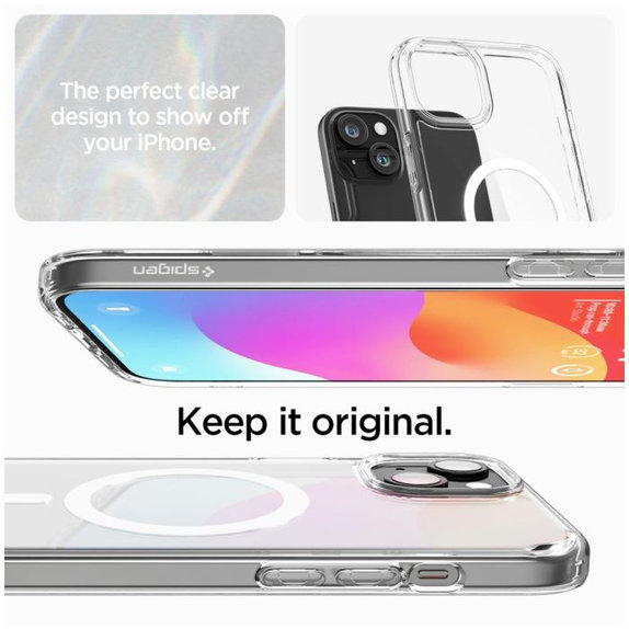 Spigen - Ovitek Ultra Hybrid z MagSafe za iPhone 15, bela